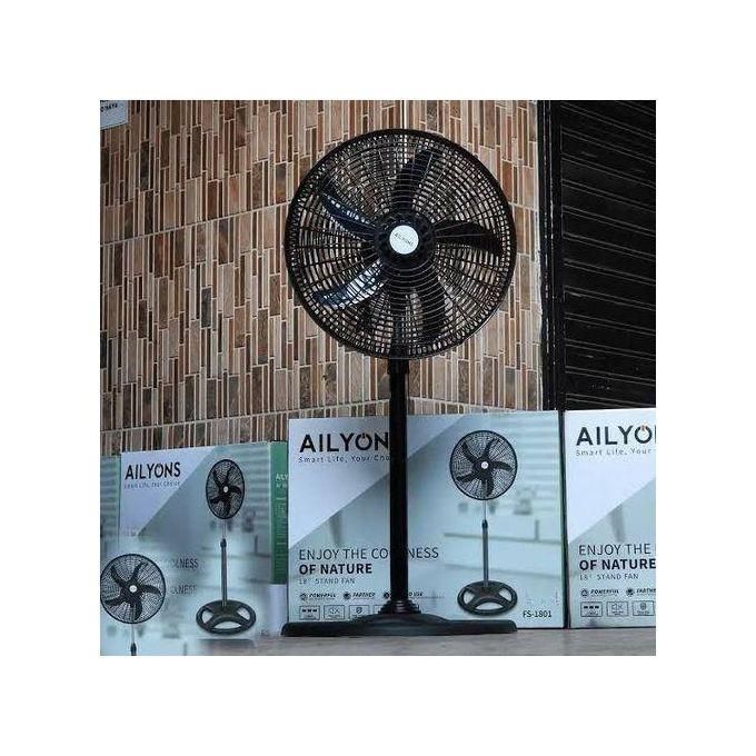 AILYONS Standing Fan With Strong Blades, 18 Inch