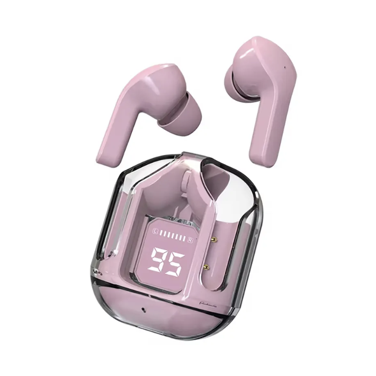 TWS Air31 Bluetooth 5.3 Wireless In Ear Earbuds Headset Digital Display Headphone - Pink