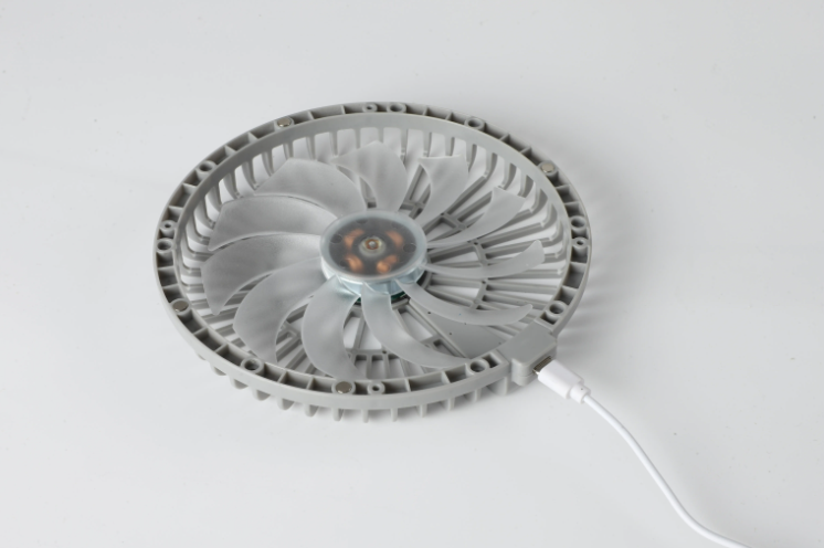 Ergonomic Aluminum Alloy Laptop Stand With Fan Adjustable Laptop Cooling Holder 360 Degree Rotation Base - Silver