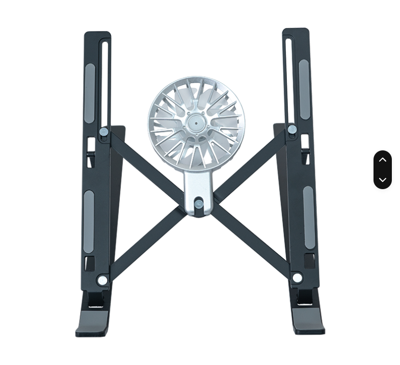 Portable Foldable Aluminium Alloy Desktop Laptop 7-levels Stand Tablet Stand with Cooling Fan