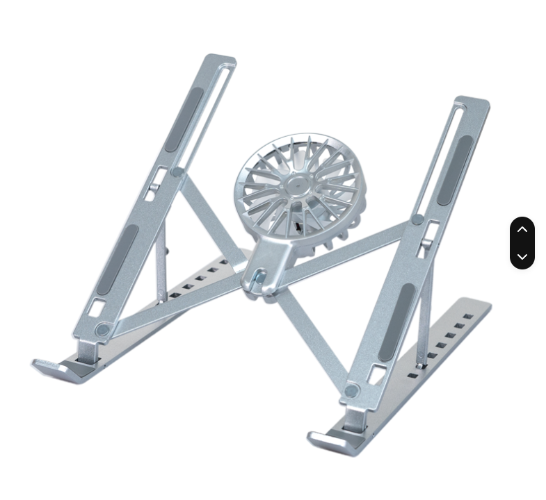 Portable Foldable Aluminium Alloy Desktop Laptop 7-levels Stand Tablet Stand with Cooling Fan