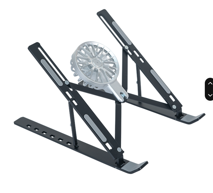 Portable Foldable Aluminium Alloy Desktop Laptop 7-levels Stand Tablet Stand with Cooling Fan
