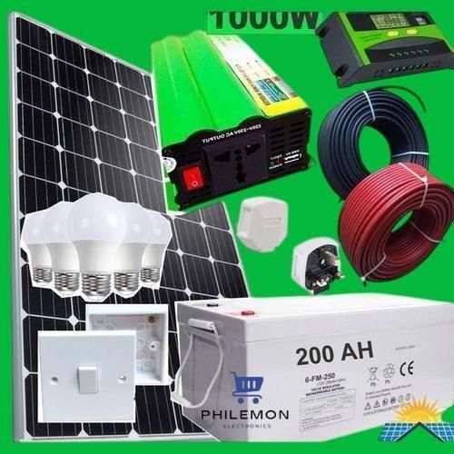 250W Solar Full Kit (All Weather) energy Saving Bulbs Plus Free 10m Dropper Cable