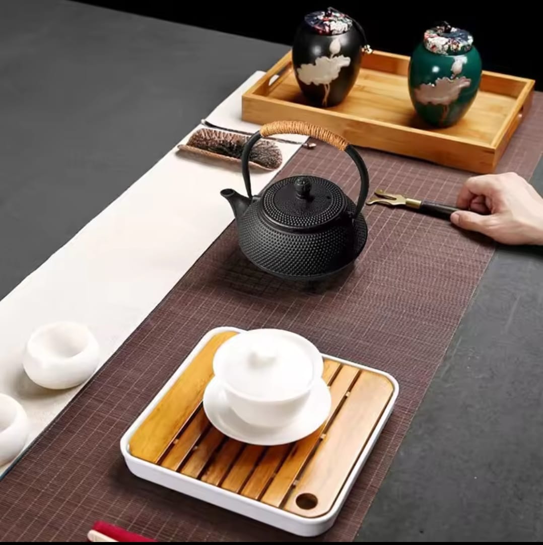900ml Cast Iron Set Teapot Japanese Tea Tetsubin Pot Kettle Enamel Fu Kung Infusers Metal With Strainer Net Filter