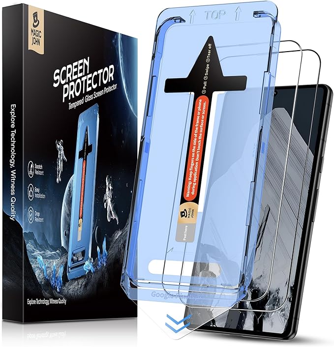 Premium Tempered Glass for Google Pixel 8 HD Screen Protector with Easy Installation Kit Tray