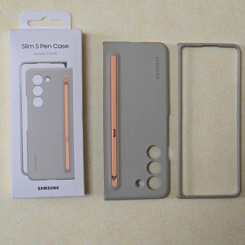 Galaxy Z Fold 5 Official S Pen Case/cover - Protective with Built-in S Pen Holder Slot-gray