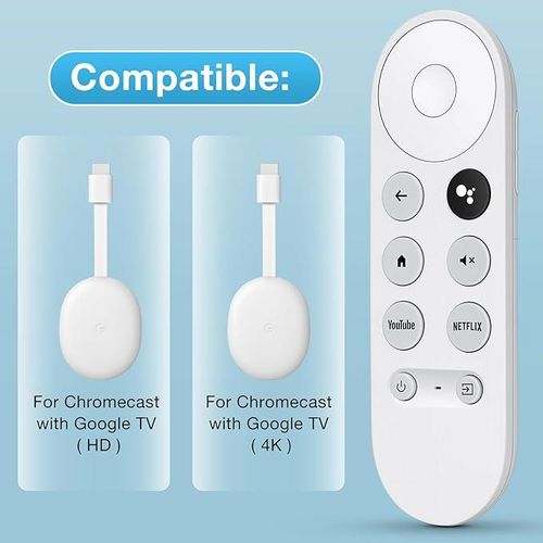 TV Chromecast 4K /HDTV Voice Replacement Remote Control with voice