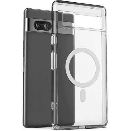 Google Pixel 7 Crystal Clear Magsafe Anti-Yellowing Shockproof Hard PC Back Cover/case