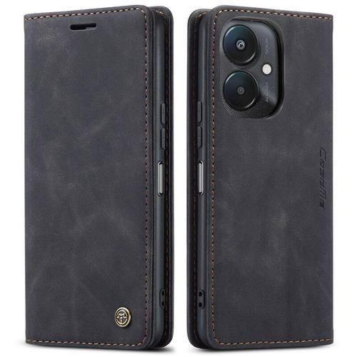 Black Wallet Retro Leather Flip Case For Xiaomi Redmi 13C
