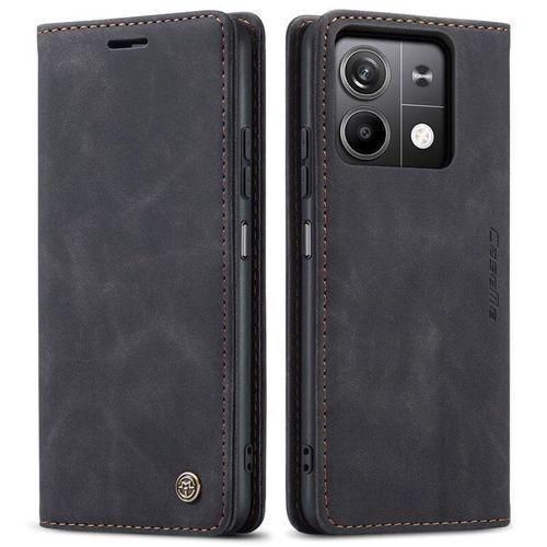 Caseme Wallet Flip Case, Retro Leather All-Round Protection Flip Cover Case for for Xiaomi Redmi Note 13 4G