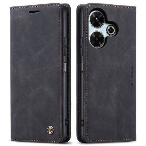 Wallet Black Retro Leather Flip All-Round Protection Cover Case For Xiaomi Redmi 13