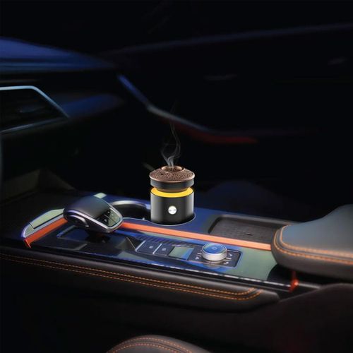 POWEROLOGY oudan Luxury Electric Bakhoor Burner with powerful hydraulic fan 2025 Portable USB Type-C Rechargeable Mini Incense Diffuser Arabic bakhoor Muslim Incense Holder for Car and Home,D Black