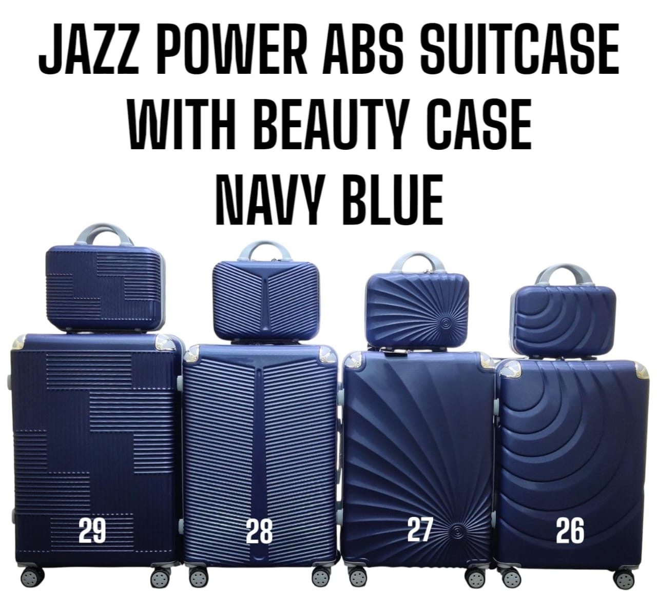 SPECIAL OFFER! SPECIAL OFFER! SPECIAL OFFER! 🎉
💼✨ JAZZ POWER ABS FIBER SUITCASE + FREE BEAUTY CASE! ✨💼

🧳 Travel in style and strength with our durable, lightweight ABS fiber suitcase.
💖 Comes wi