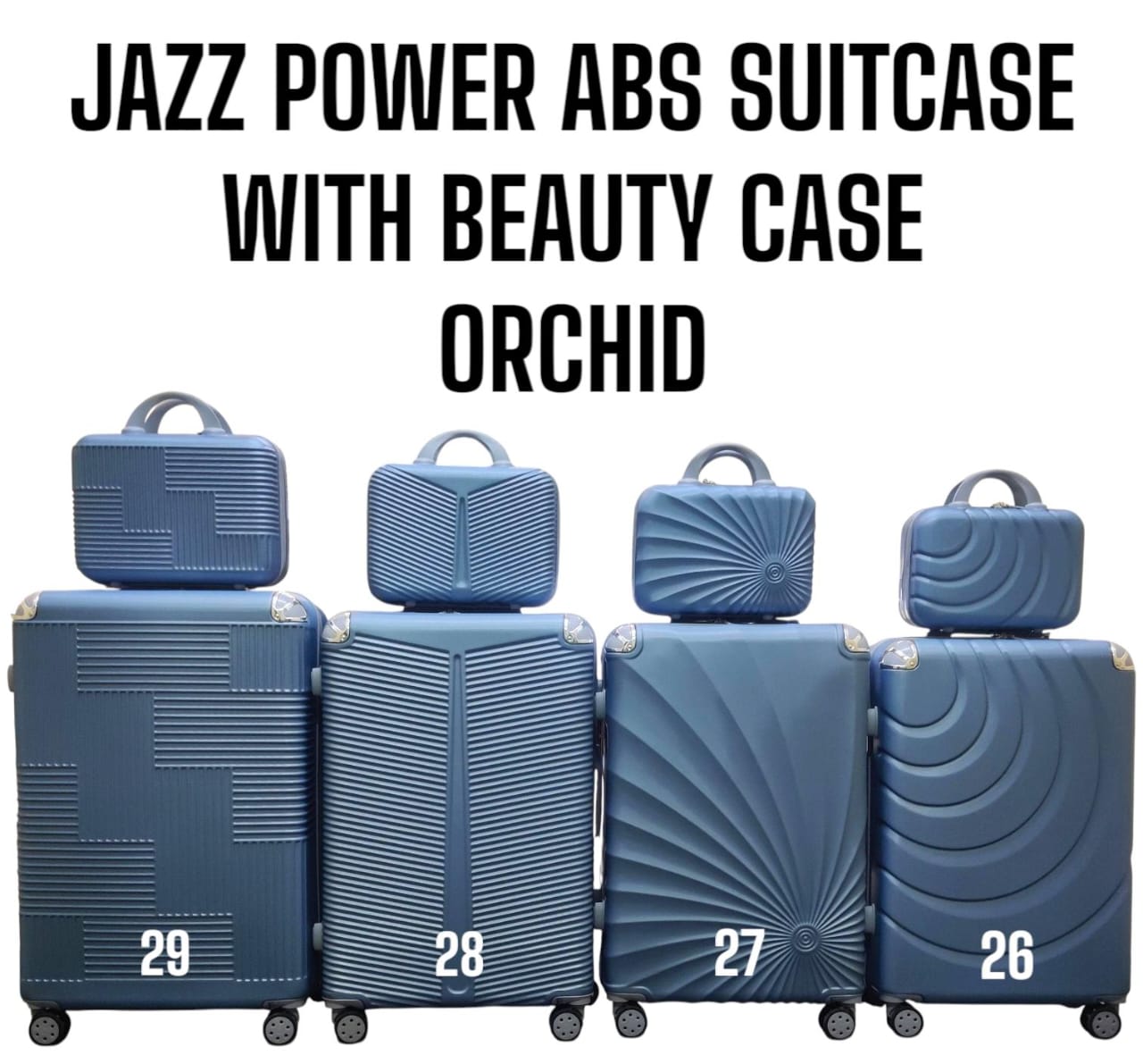 SPECIAL OFFER! SPECIAL OFFER! SPECIAL OFFER! 🎉
💼✨ JAZZ POWER ABS FIBER SUITCASE + FREE BEAUTY CASE! ✨💼

🧳 Travel in style and strength with our durable, lightweight ABS fiber suitcase.
💖 Comes wi