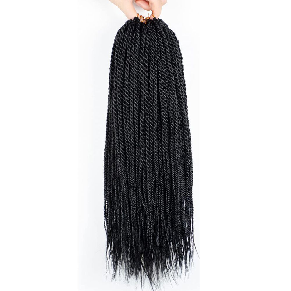 Box Braids Crochet Hair Crochet Box Braids Pre-looped Synthetic Crochet Braids for Black Women Crochet Hair 18 Inch 24 Inch Ombre Prelooped Crochet Box Braids Crochet Hair