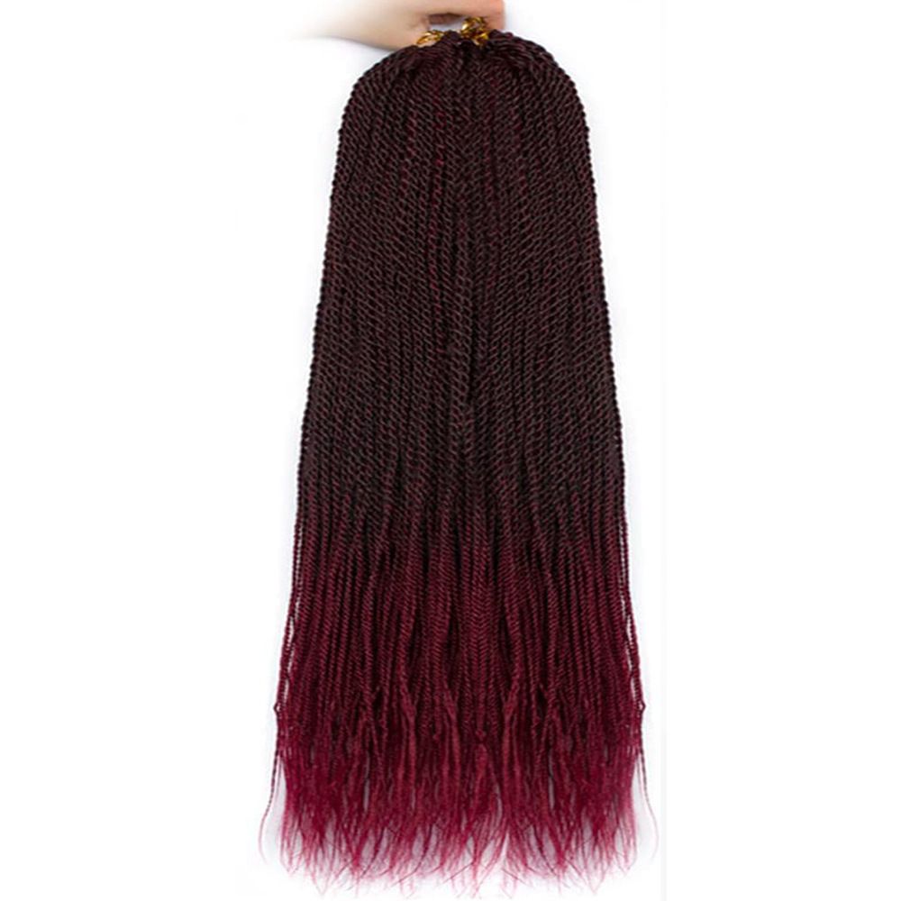 Box Braids Crochet Hair Crochet Box Braids Pre-looped Synthetic Crochet Braids for Black Women Crochet Hair 18 Inch 24 Inch Ombre Prelooped Crochet Box Braids Crochet Hair