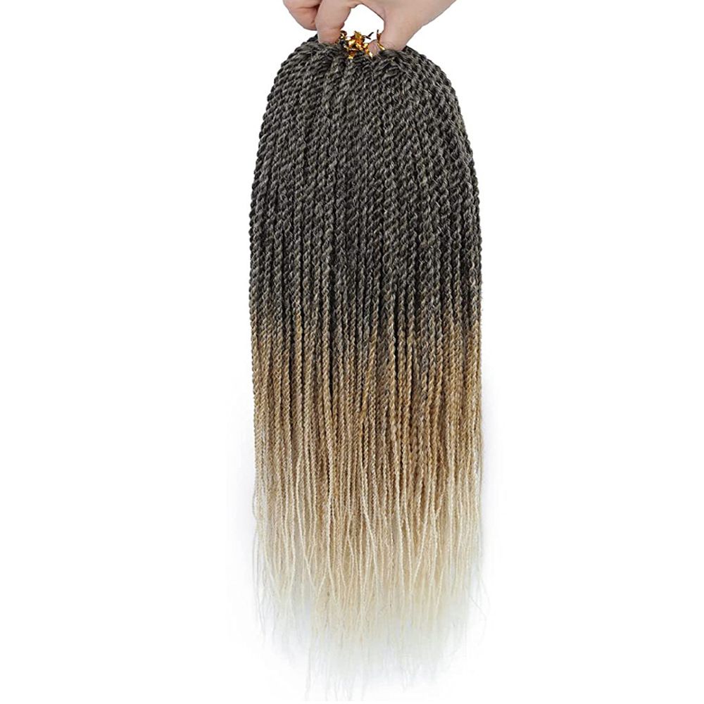 Box Braids Crochet Hair Crochet Box Braids Pre-looped Synthetic Crochet Braids for Black Women Crochet Hair 18 Inch 24 Inch Ombre Prelooped Crochet Box Braids Crochet Hair