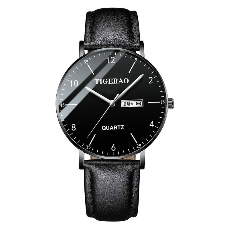 TIGERAO Mens Gold Watches Analog Quartz Business Dress Watch Day Date Waterproof Stainless Steel Lightweight Classic Luxury Luminous Waterproof Casual Male Wrist Watch with Date Classic Luxury Dress
