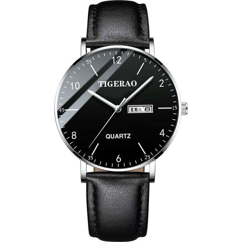 TIGERAO Mens Gold Watches Analog Quartz Business Dress Watch Day Date Waterproof Stainless Steel Lightweight Classic Luxury Luminous Waterproof Casual Male Wrist Watch with Date Classic Luxury Dress