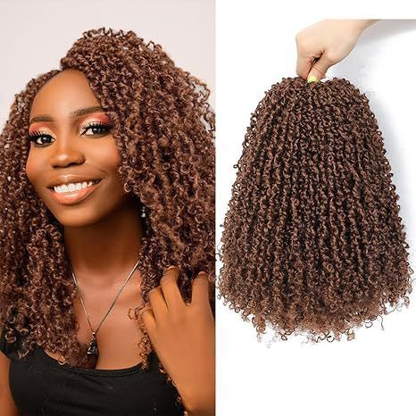 Pre-looped Yanky Twist Crochet Hair Bohemian Passion Twist Spring Mini Twist for Black Women Goddess Locs Crochet Hair Ombre Boho Faux Locs Croceht Braids Hippie Faux Crochet Hair