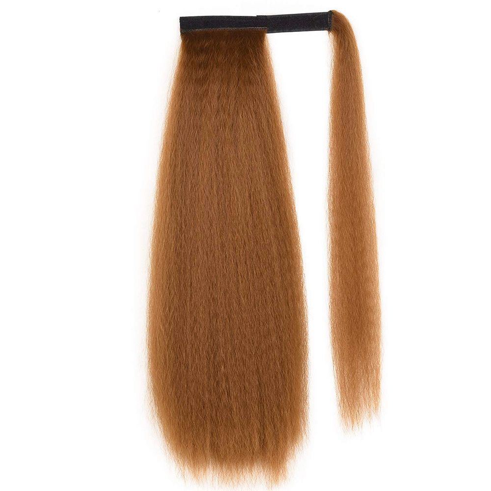 Long Yaki Straight Drawstring Ponytail Synthetic Thick Black Kinky Straight Ponytail Hairpieces Extensions Natural Black Color Clip in Drawstring Yaki Kinky Straight Hairpiece Afro Ponytail Hair