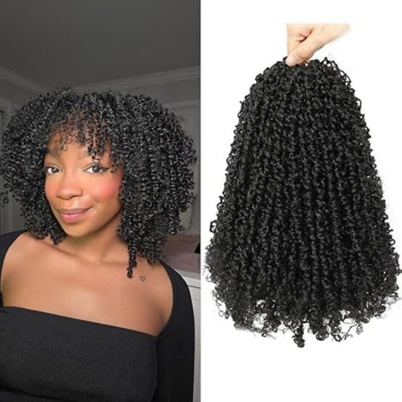 Pre-looped Yanky Twist Crochet Hair Bohemian Passion Twist Spring Mini Twist for Black Women Goddess Locs Crochet Hair Ombre Boho Faux Locs Croceht Braids Hippie Faux Crochet Hair