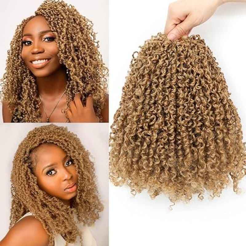 Pre-looped Yanky Twist Crochet Hair Bohemian Passion Twist Spring Mini Twist for Black Women Goddess Locs Crochet Hair Ombre Boho Faux Locs Croceht Braids Hippie Faux Crochet Hair
