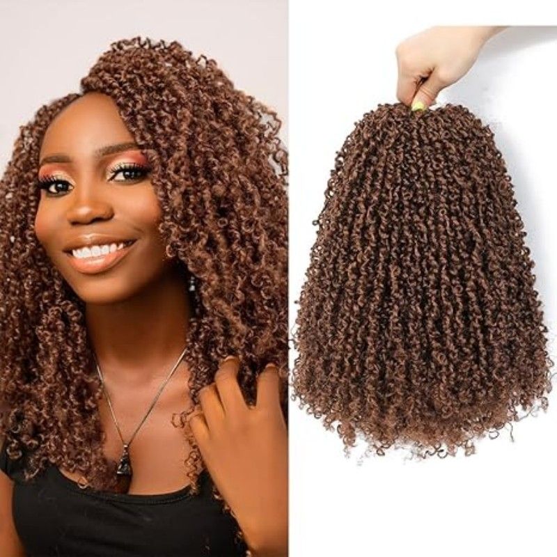 Pre-looped Yanky Twist Crochet Hair Bohemian Passion Twist Spring Mini Twist for Black Women Goddess Locs Crochet Hair Ombre Boho Faux Locs Croceht Braids Hippie Faux Crochet Hair
