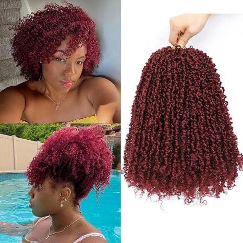 Pre-looped Yanky Twist Crochet Hair Bohemian Passion Twist Spring Mini Twist for Black Women Goddess Locs Crochet Hair Ombre Boho Faux Locs Croceht Braids Hippie Faux Crochet Hair