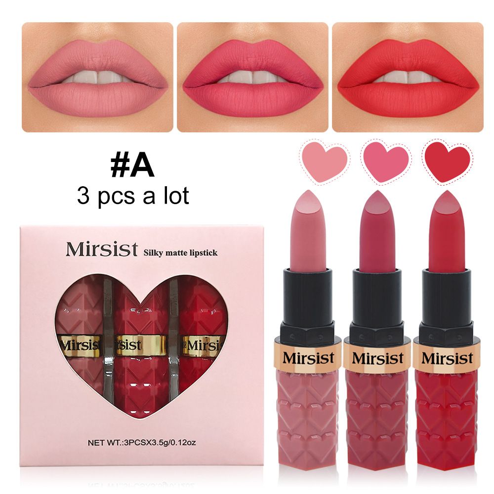 Color Sensational Lipstick, Lip Makeup, Matte Finish, Hydrating Lipstick High-Shine Lipstick Lip Color, 3/6-Piece Lipstick Gift Sets for Women Velvet Lipstick Long Lasting Waterproof High Impact color