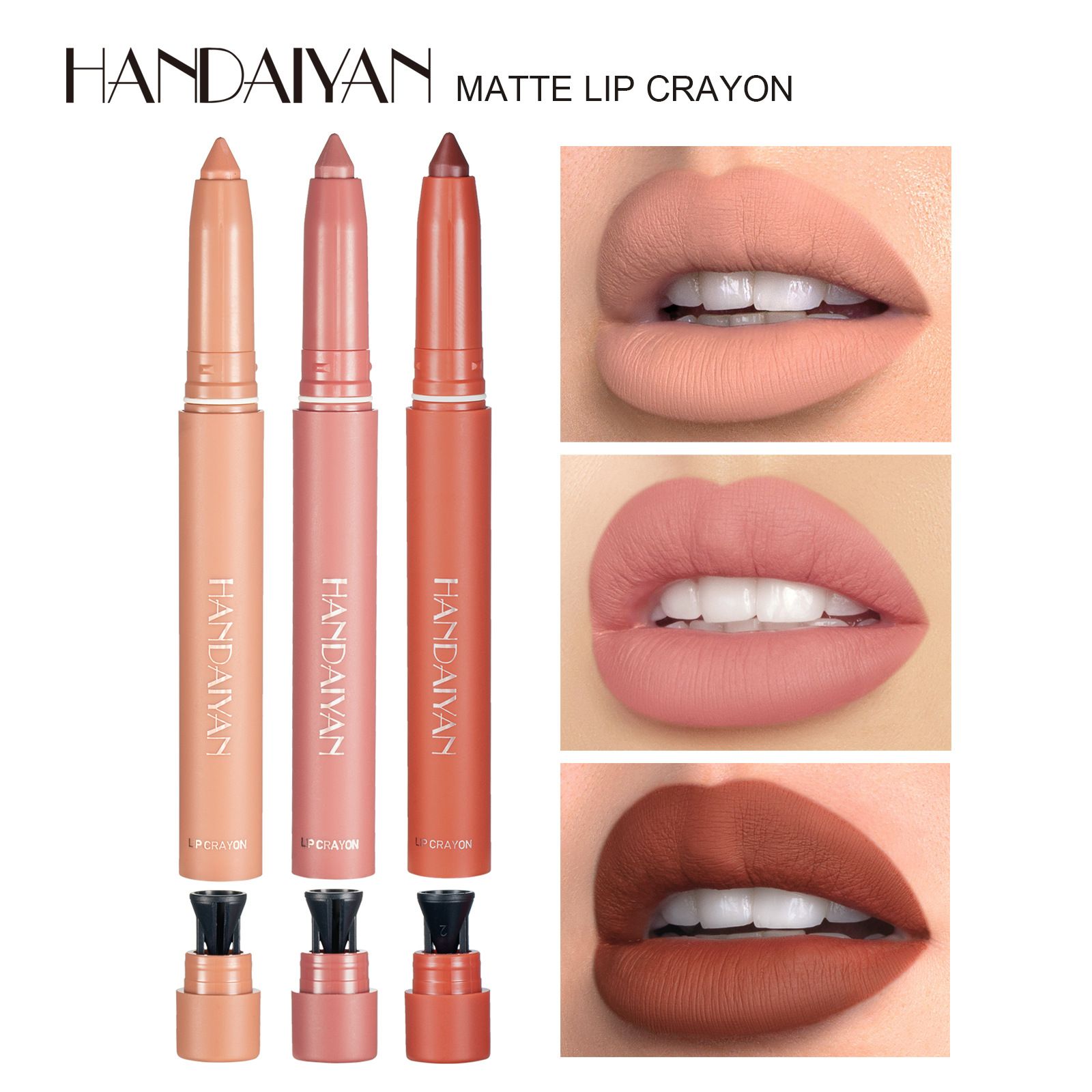 Crayon Matte Longwear Lipstick Pack Set,Moisture Smooth Color Stick Ultimate Lipliner for Makeup Collection - Waterproof Velvet Lipgloss Built-in Sharpener Ultimate Super Stay Ink Lip Stain