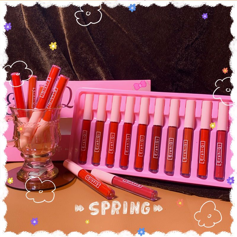 10Pcs Velvet Matte Lipstick Makeup Set Nude Matte Soft Dark Color Stick High Pigmented Long-Lasting Non-Stick Cup Not Fade Waterproof Lip Stick Lip Balm Beauty Cosmetics Gift for Girls and Women view 7