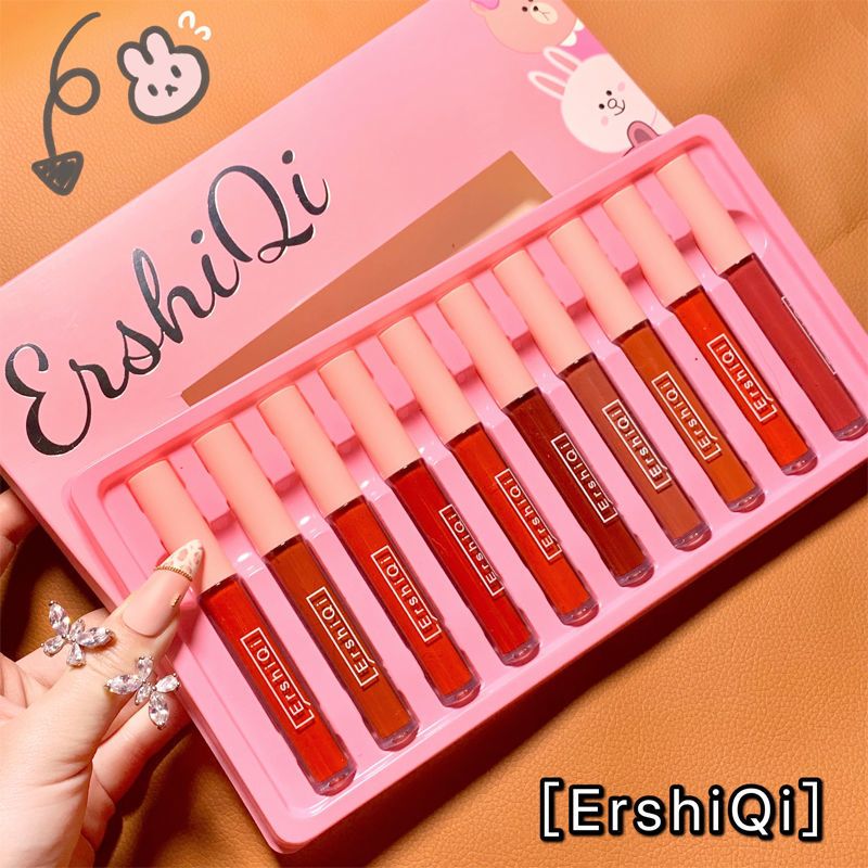 10Pcs Velvet Matte Lipstick Makeup Set Nude Matte Soft Dark Color Stick High Pigmented Long-Lasting Non-Stick Cup Not Fade Waterproof Lip Stick Lip Balm Beauty Cosmetics Gift for Girls and Women view 8