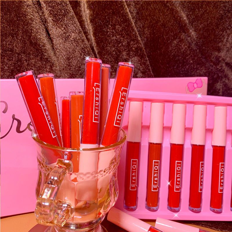 10Pcs Velvet Matte Lipstick Makeup Set Nude Matte Soft Dark Color Stick High Pigmented Long-Lasting Non-Stick Cup Not Fade Waterproof Lip Stick Lip Balm Beauty Cosmetics Gift for Girls and Women view 9