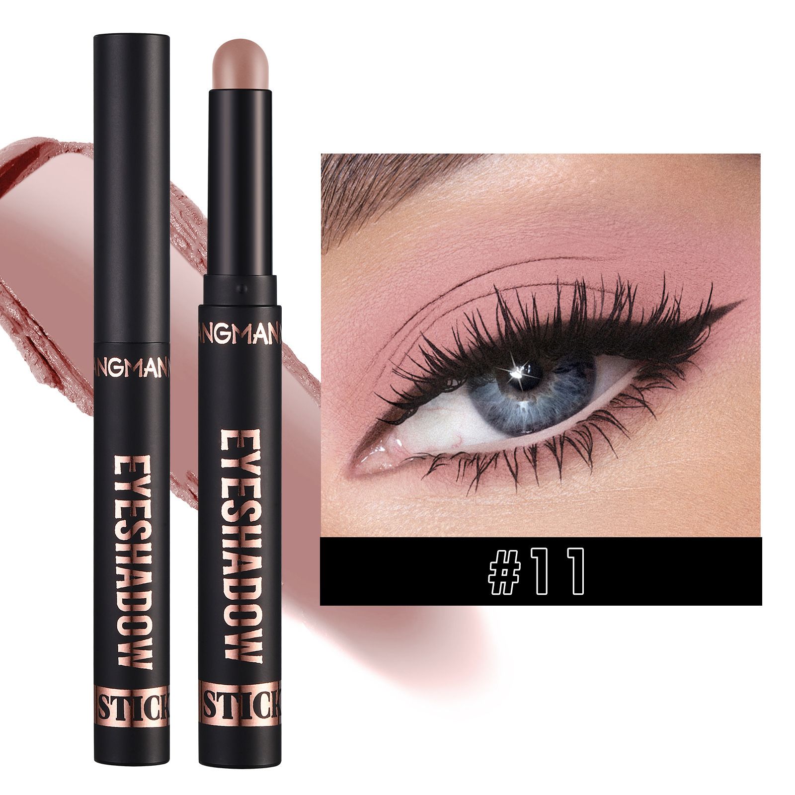 LANGMANNI Eyeshadow Stick,8 PCS Pro Kit Eyeshadow Stick Gift Makeup Set,Matte Earth Color+Bright Metal Color Multifunctional Contour Stick,Waterproof & Long-Lasting Professional Bright Eyeshadow