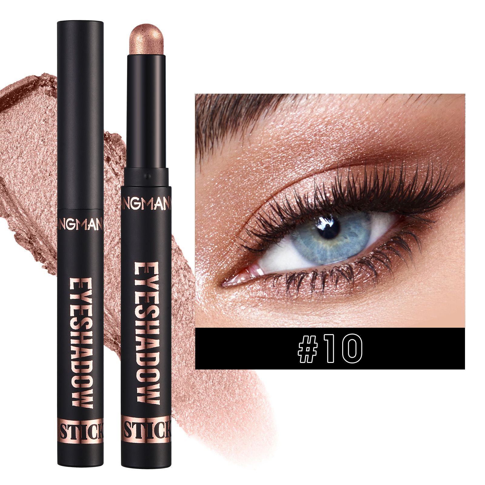 LANGMANNI Eyeshadow Stick,8 PCS Pro Kit Eyeshadow Stick Gift Makeup Set,Matte Earth Color+Bright Metal Color Multifunctional Contour Stick,Waterproof & Long-Lasting Professional Bright Eyeshadow