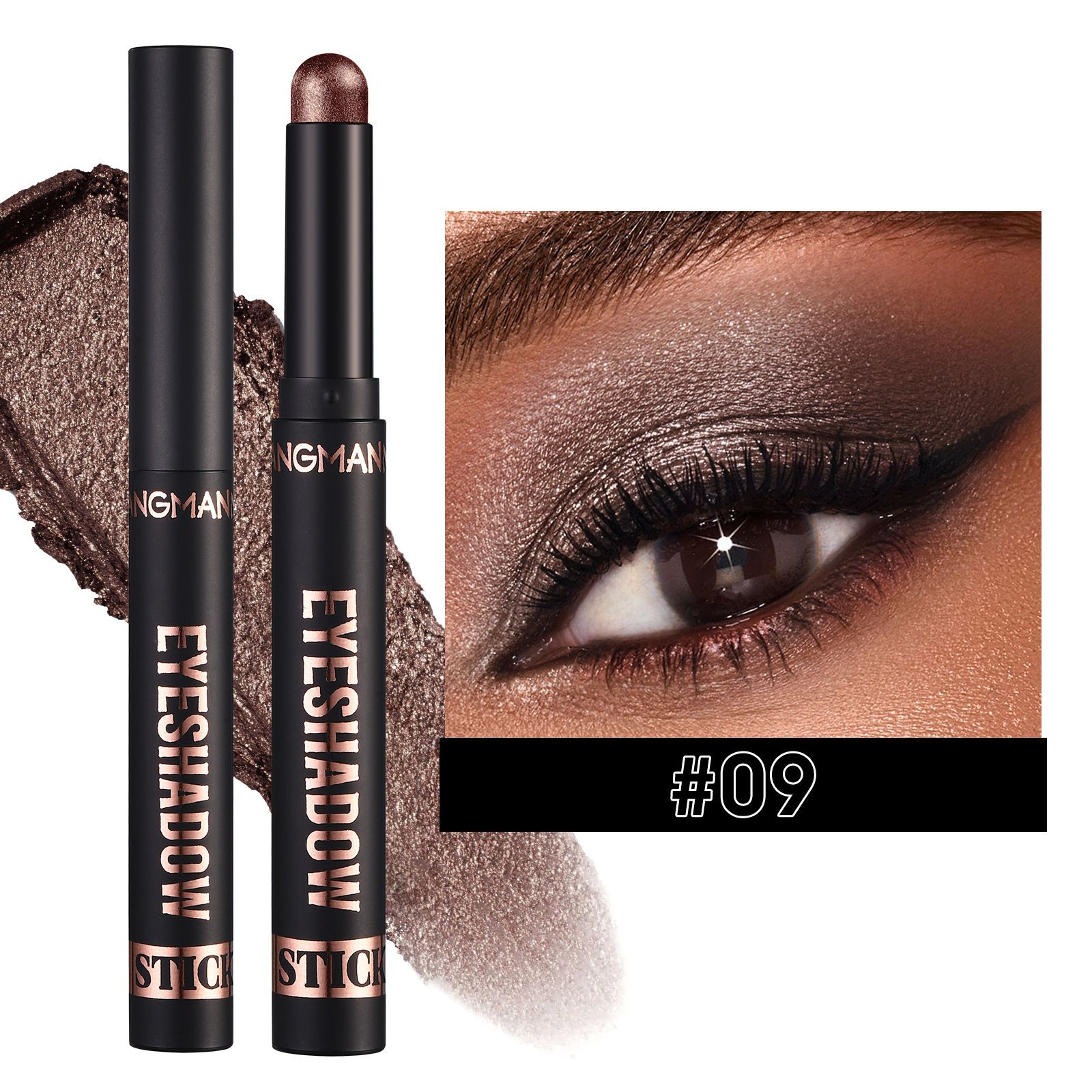 LANGMANNI Eyeshadow Stick,8 PCS Pro Kit Eyeshadow Stick Gift Makeup Set,Matte Earth Color+Bright Metal Color Multifunctional Contour Stick,Waterproof & Long-Lasting Professional Bright Eyeshadow