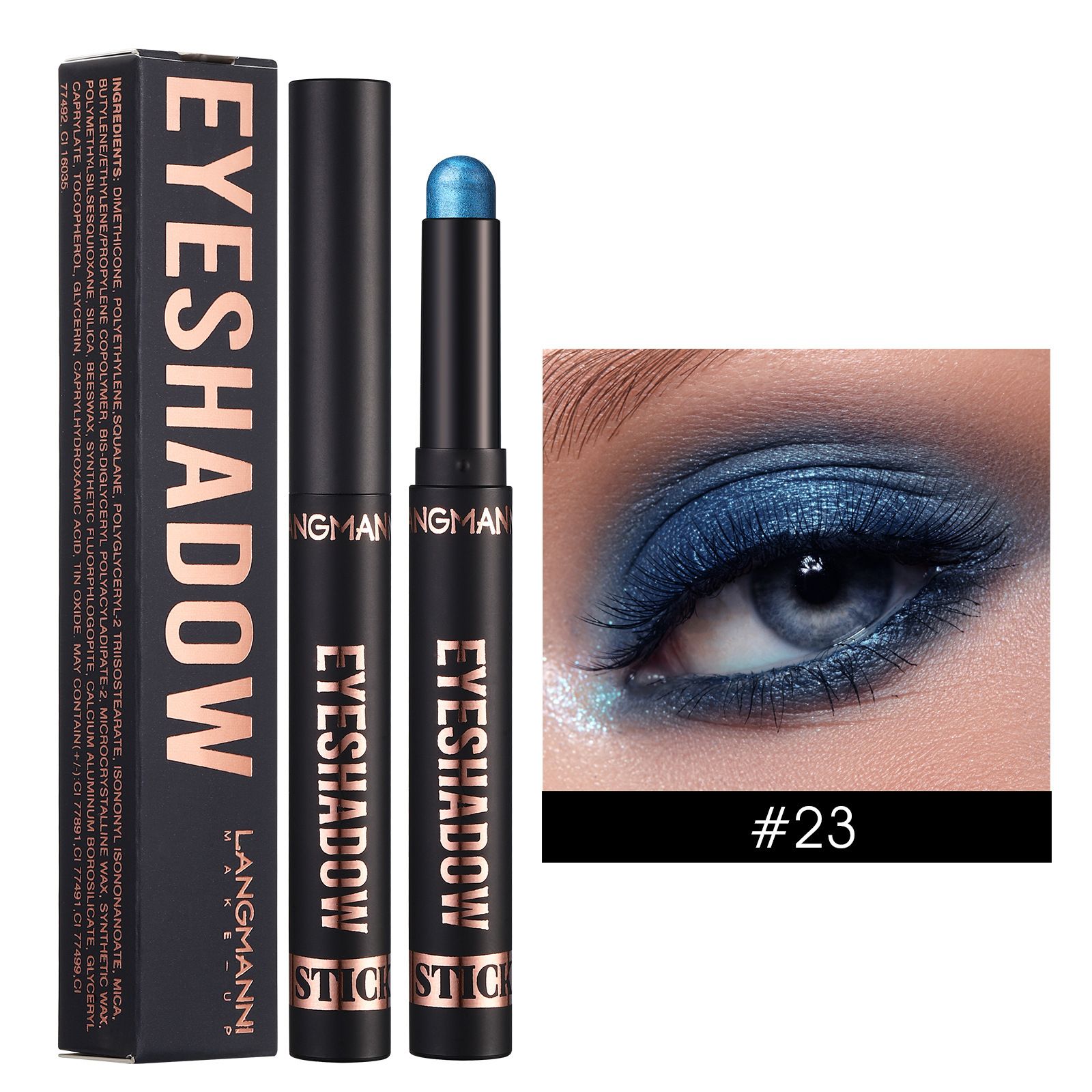 LANGMANNI Eyeshadow Stick,8 PCS Pro Kit Eyeshadow Stick Gift Makeup Set,Matte Earth Color+Bright Metal Color Multifunctional Contour Stick,Waterproof & Long-Lasting Professional Bright Eyeshadow