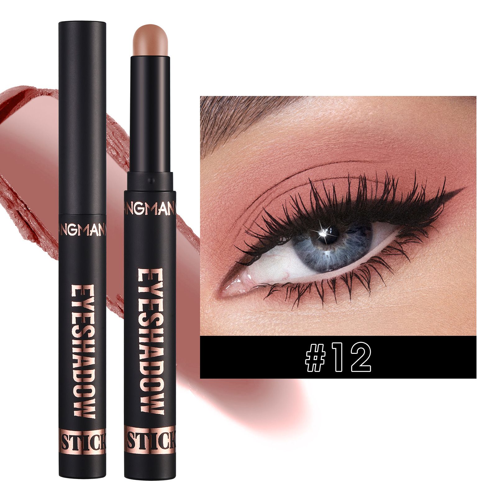 LANGMANNI Eyeshadow Stick,8 PCS Pro Kit Eyeshadow Stick Gift Makeup Set,Matte Earth Color+Bright Metal Color Multifunctional Contour Stick,Waterproof & Long-Lasting Professional Bright Eyeshadow