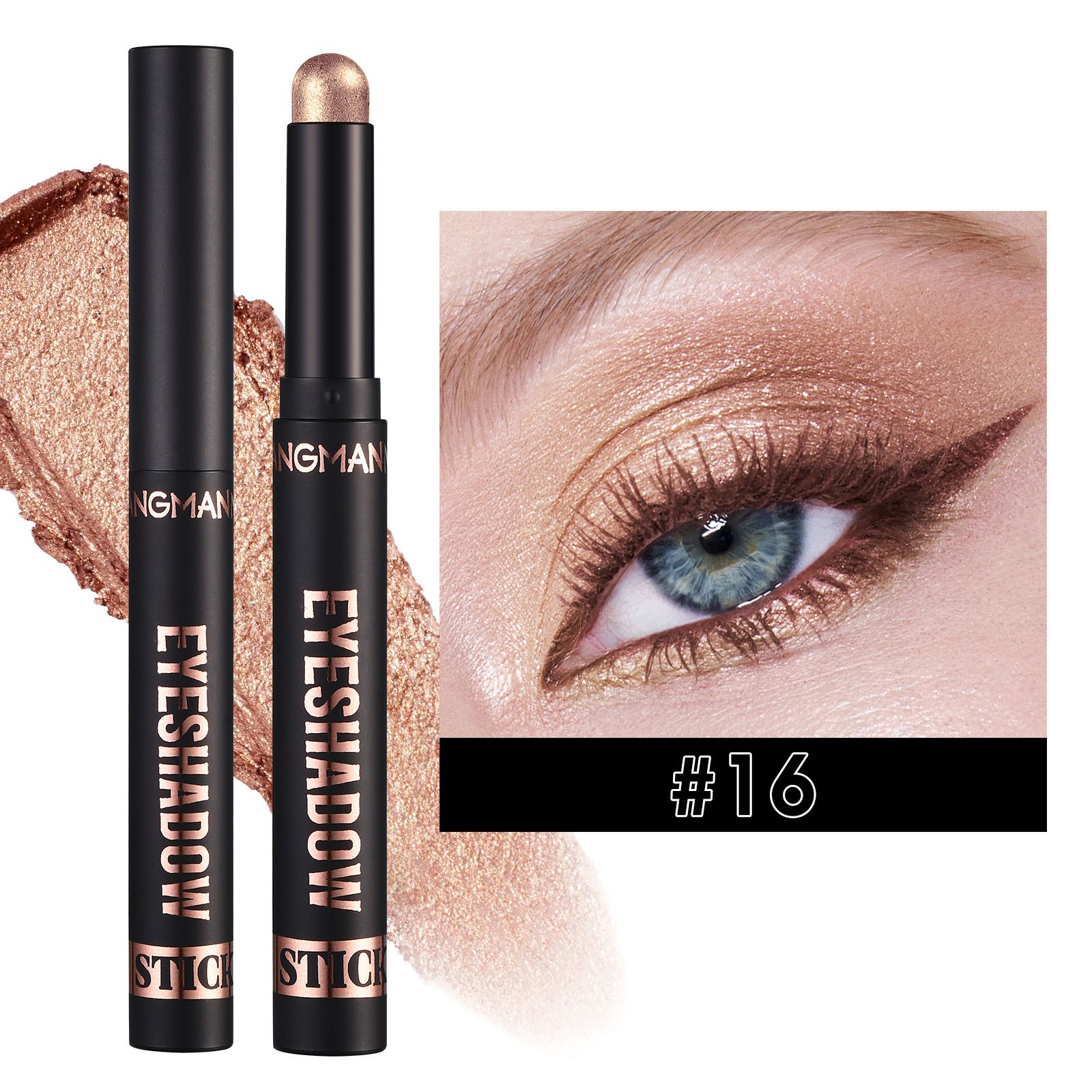 LANGMANNI Eyeshadow Stick,8 PCS Pro Kit Eyeshadow Stick Gift Makeup Set,Matte Earth Color+Bright Metal Color Multifunctional Contour Stick,Waterproof & Long-Lasting Professional Bright Eyeshadow