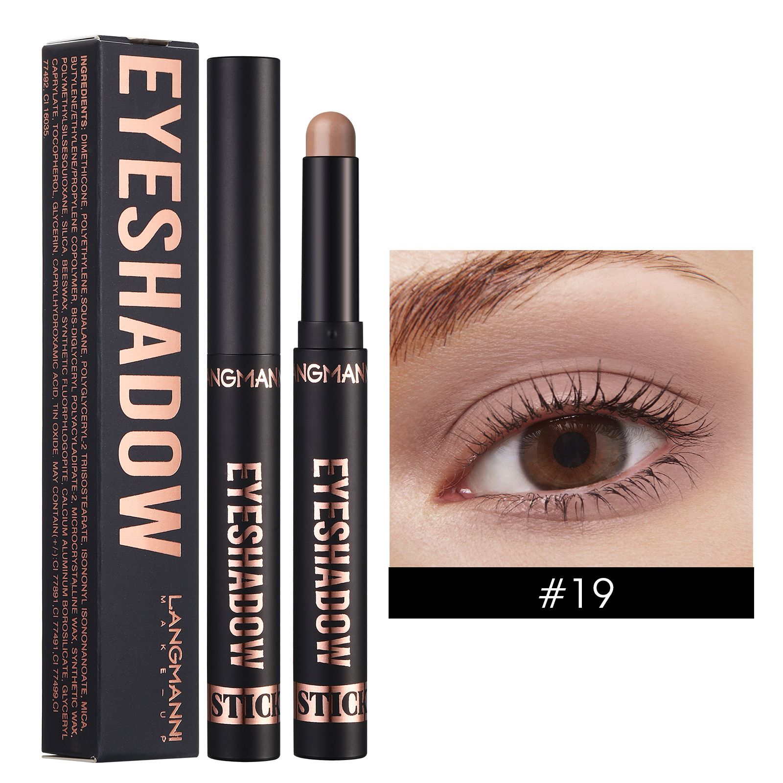 LANGMANNI Eyeshadow Stick,8 PCS Pro Kit Eyeshadow Stick Gift Makeup Set,Matte Earth Color+Bright Metal Color Multifunctional Contour Stick,Waterproof & Long-Lasting Professional Bright Eyeshadow