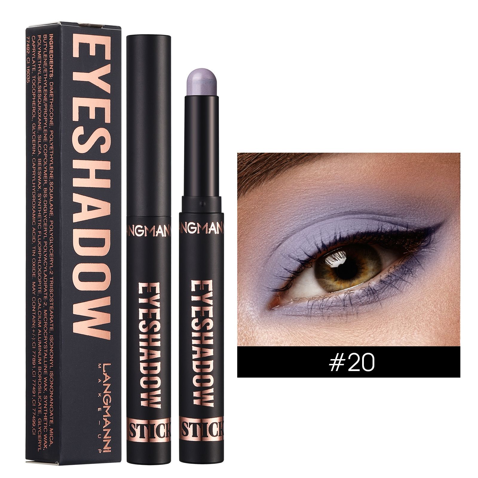 LANGMANNI Eyeshadow Stick,8 PCS Pro Kit Eyeshadow Stick Gift Makeup Set,Matte Earth Color+Bright Metal Color Multifunctional Contour Stick,Waterproof & Long-Lasting Professional Bright Eyeshadow