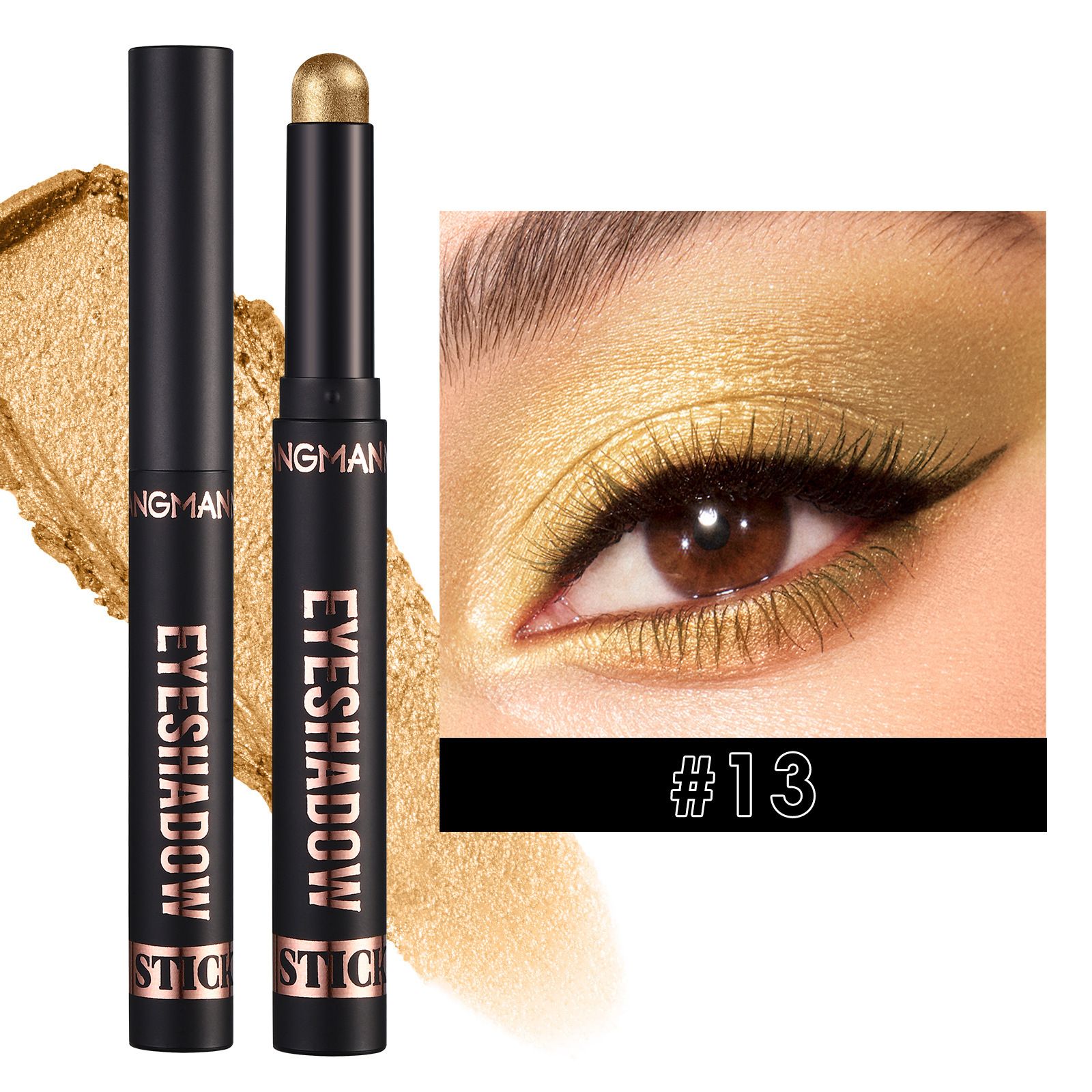LANGMANNI Eyeshadow Stick,8 PCS Pro Kit Eyeshadow Stick Gift Makeup Set,Matte Earth Color+Bright Metal Color Multifunctional Contour Stick,Waterproof & Long-Lasting Professional Bright Eyeshadow