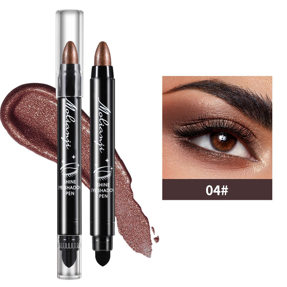 Eyeshadow 101 Cream-to-Powder Waterproof Shadow Stick Marmalade Shimmer Long-Lasting, Crease-Proof, Orange Apricot Shimmer Cream Eyeshadow with Built-in Smudger Silky Formula Glitter With Makeup Brush