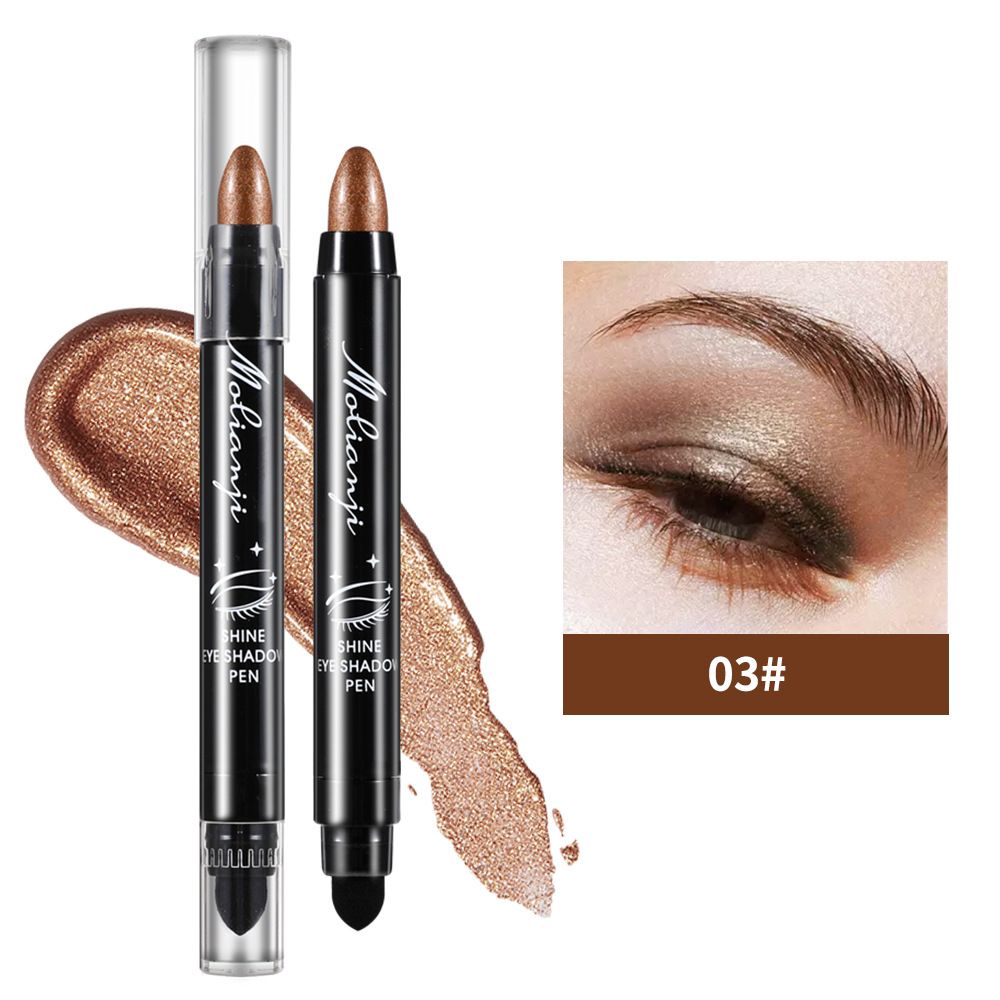 Eyeshadow 101 Cream-to-Powder Waterproof Shadow Stick Marmalade Shimmer Long-Lasting, Crease-Proof, Orange Apricot Shimmer Cream Eyeshadow with Built-in Smudger Silky Formula Glitter With Makeup Brush