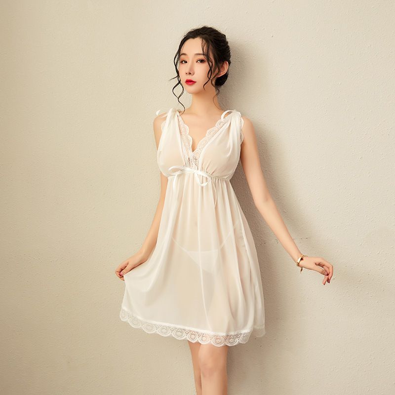 Women's Lace Kimono Robe Babydoll Lingerie Mesh Nightgown Cover Up Mesh Chemise V Neck Sleepwear Lace Kimono Robe Babydoll Sexy Lingerie Mesh Chemise Lace Teddy Nightdress