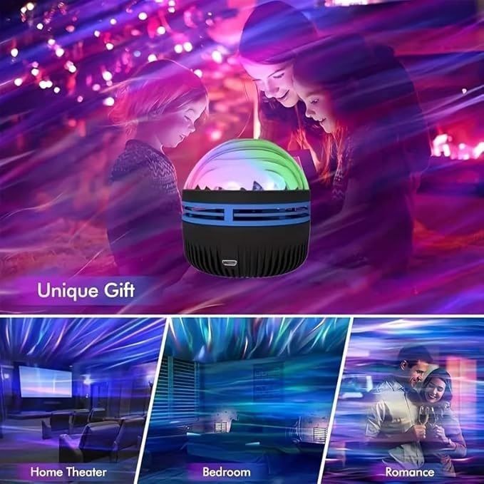 RGB Ball Lamp, USB Aurora Lamp, Northern Lights, Uonlytechstar Star, Ocean Wave Projector, Party Holiday Decor, Galaxy Light, Bedroom Night Light Projector for Gaming Room/Bedroom/Ceiling