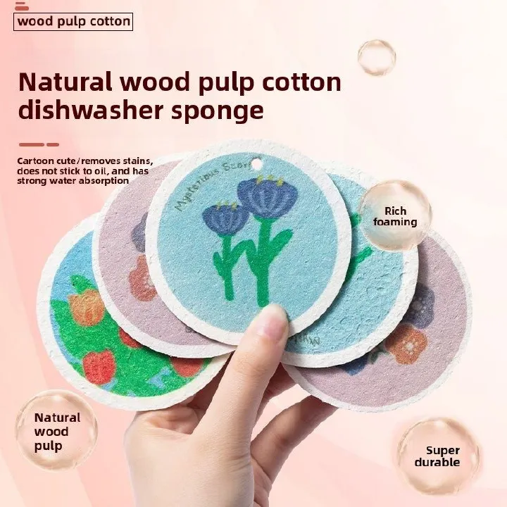 Cleaning Scrub Sponge Compressed Cellulose Cleaning Scrub Sponges for Cleaning, Washing Dishes, Count Cleaning Scrub Sponge Non-Scratch Scrubber for Household, Cookware, Bathroom, Cars Odor-Free