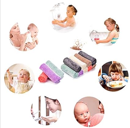 Dish Towels for Kitchen, Super Absorbent Coral Fleece Cleaning Cloths, Fast Drying Rags and Soft for Newborns, Infants and Toddlers All-Purpose Microfiber Towels Rags for Cleaning
