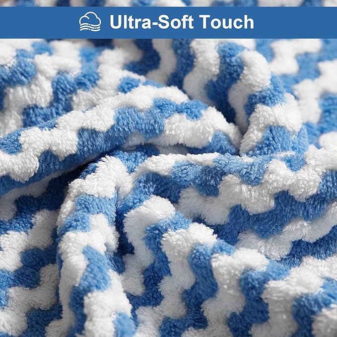 Dish Towels for Kitchen, Super Absorbent Coral Fleece Cleaning Cloths, Fast Drying Rags and Soft for Newborns, Infants and Toddlers All-Purpose Microfiber Towels Rags for Cleaning